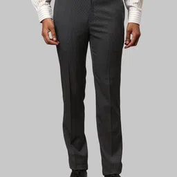 Raymond Men Charcoal Grey Solid Slim Fit Formal Trousers-image-91