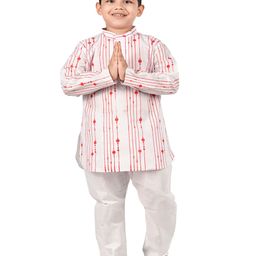 BAESD Boys Printed Regular Pure Cotton Kurta With Pyjamas-6