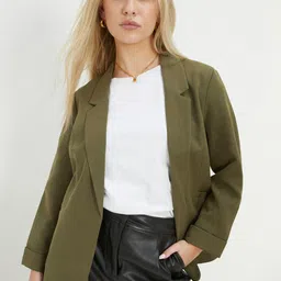 DOROTHY PERKINS Petite Notched Lapel Collar Open-Front Blazer-20