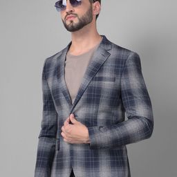 Crimsoune Club Checked Slim-Fit Single Breasted Blazer-picture-54
