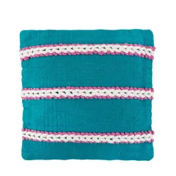Chumbak Blue Set of Single Self Design Rectangle Cushion Covers image 5