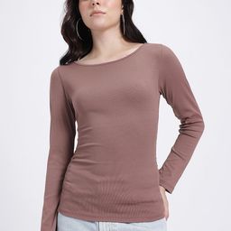 glitchez Ruched Rhythms Ribbed Fitted Top image 3