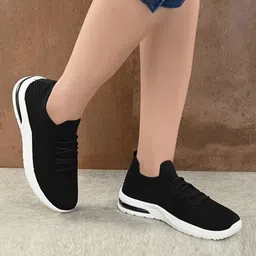 Layasa Women Textured Comfort Insole Mesh Sneakers-image-34