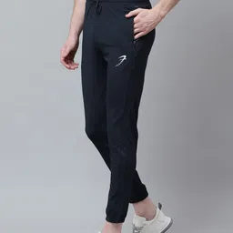 Fuaark Men Navy Blue Solid Slim Fit Training Joggers-picture-16