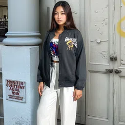 Stylecast X Hersheinbox Typography Printed Tailored Jacket image 2