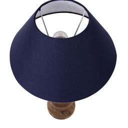 Homesake Beige & Navy Blue Solid Bedside Standard Table Lamp with Shade image 5