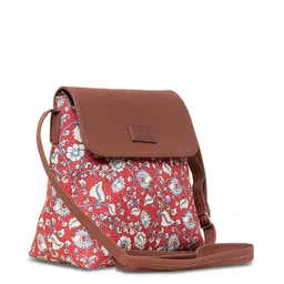 ZOUK Brown Ethnic Motifs Printed Shopper Sling Bag image 2