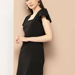 her by invictus Flutter Sleeves Formal Sheath Dress-image-7