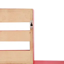 Home Sparkle Set Of 3 Red MDF Handmade Basic Wall Shelves image 3