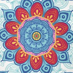 Alina decor Blue & Red Ethnic Printed Rectangular Table Runner image 4