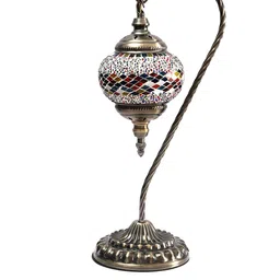 OddCroft Multicoloured Textured Berkin Turkish Table Lamp image 5