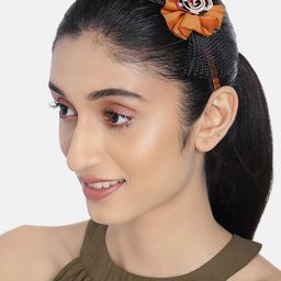 AccessHer Brown & Black Bow Hairband-image-57