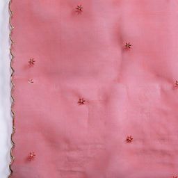 Sangria Yoke Design Pleated Sequinned Kurta with Trousers & Dupatta image 4