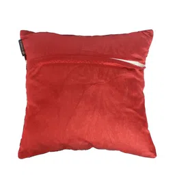 ROMEE Set of 5 Chenille Textured Maroon & Cream Abstract Square Cushion Covers image 5