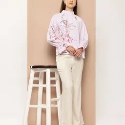 her by invictus Floral Print Bell Sleeve Top-image-76