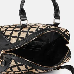 Allen Solly Checked Structured Handheld Bag with image 4