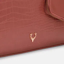 Allen Solly Animal Textured Structured Handheld Bag image 5