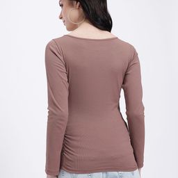 glitchez Ruched Rhythms Ribbed Fitted Top image 2