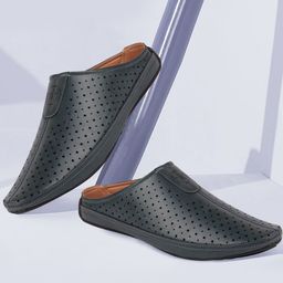 FAUSTO Men Navy Blue Mojaris-image-73