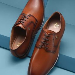 Arrow Men Textured NORTON Formal Leather Derbys-image-47