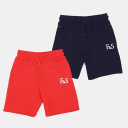 F&S Boys Pack Of 2 Pure Cotton Mid-Rise Shorts-image-66