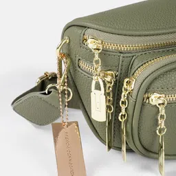 French Connection Textured Structured Sling Bag image 5