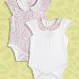 mothercare Infant Girls Pack of 2 Cotton Bodysuits-image-87