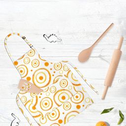 ArtzFolio Brown & White Printed Pure Cotton Apron-image-92