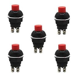 generic ESPtronics 5 Pcs Push ON Switch Bike Horn DC Switch 2 Pin On Off Push Button Switch for Science Project image 1