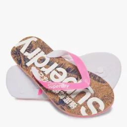 Typographic Print Cork Thong-Strap Flip Flops-6