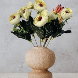 ARTSY Off White 1 Pieces Poppy Artificial Flower-3