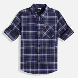 Allen Solly Junior Boys Tartan Checked Pure Cotton Casual Shirt-picture-33