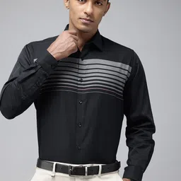 Van Heusen Pure Cotton Custom Fit Horizontal Striped Formal Shirt-picture-49