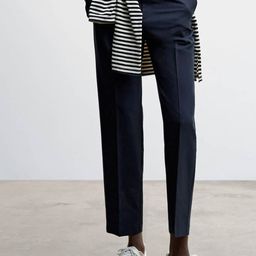 MANGO Women Slim Fit Sustainable Trousers-image-44