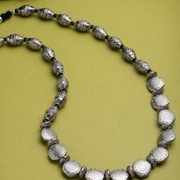 PANASH Silver-Toned German Silver Oxidised Necklace-image-18