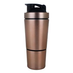 GHC Stainless Steel Shaker Bottle,  Bronze (with Extra Compartment)  590 ml -image-14