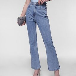 French Connection Women Mid-Rise Pure Cotton Light Fade Jeans with Side Slits-image-75
