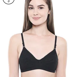 Bodycare Women Pack of 3 Black Self Design Everyday Bra 5509B-34