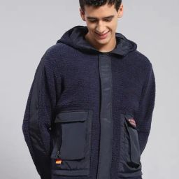 Rock.It Navy Blue Smart Fit Hooded Jacket-image-7