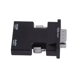 LOTA HDMI Female to VGA Male Converter Adapter Black with 3.5 mm Stereo Audio Cable, MST-878-LT-16