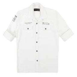 Cavio Kids White Cotton Shirt-image-10