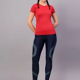 VECTOR X Women Printed High-Rise Ankle-Length Gym Tights-image-47
