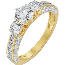 Emori 18k Yellow Gold & Diamond Three Stone Jessie Ring-image-28