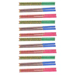 BAISA 12-Pair Blue & Green Laced Dandiya Sticks-picture-48