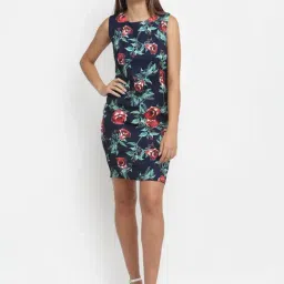 Global Republic Navy Floral Print Dress-image-42