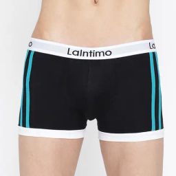 La Intimo Black Comfort Fit Striped Trunks-picture-41