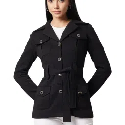 DOLCE CRUDO Black Full Sleeves Jacket-picture-26