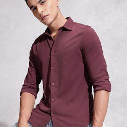 WROGN Self Design Textured Casual Shirt-image-46