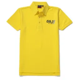 Gini & Jony Kids Yellow Cotton Regular Fit Polo T-Shirt-picture-32