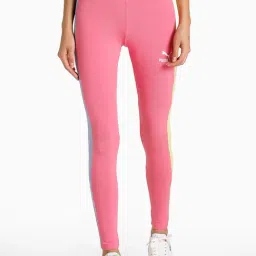 Puma T7 Pink T7 Cotton Color-Block Leggings-picture-39
